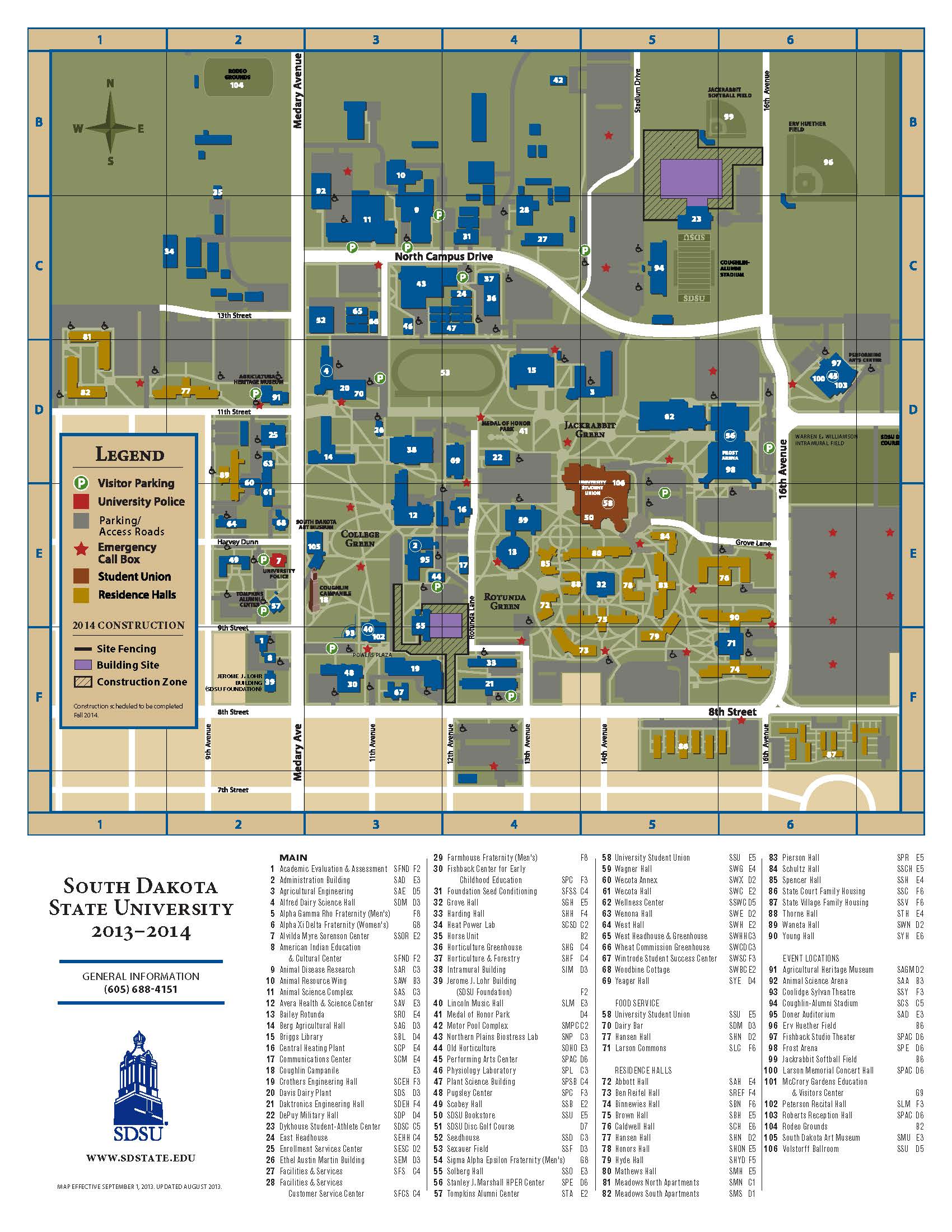 Sd State Campus Map Time Zones Map - Bank2home.com