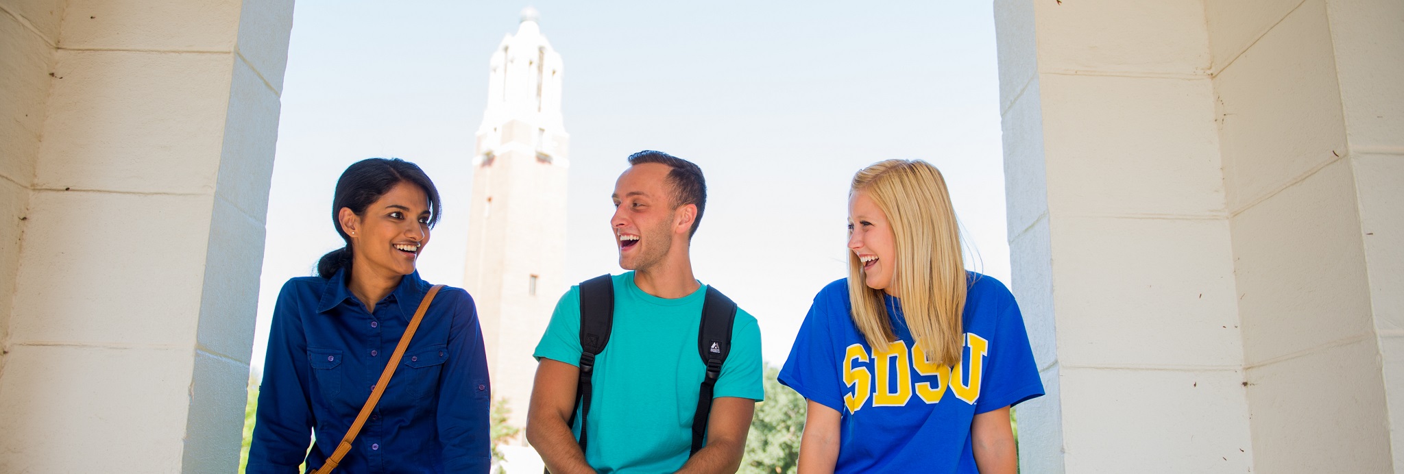 SDSU students on campus.