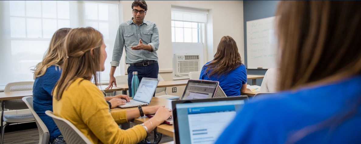 Students in a classroom.