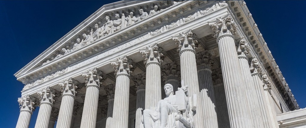 View of US Supreme Court Building.