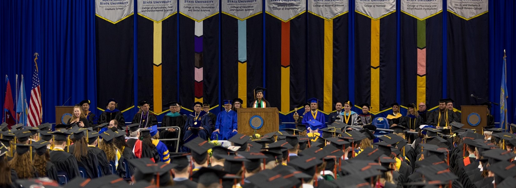 View of graduation ceremony.