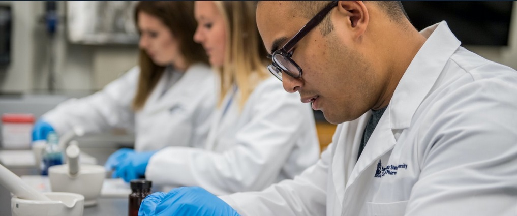 Students in a lab.