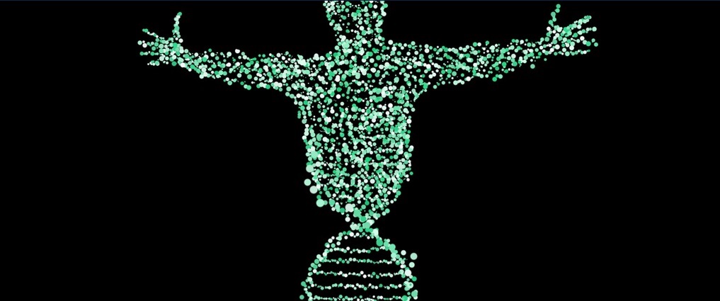 Image of DNA person spiral.