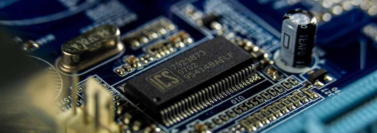 View of a circuit board.