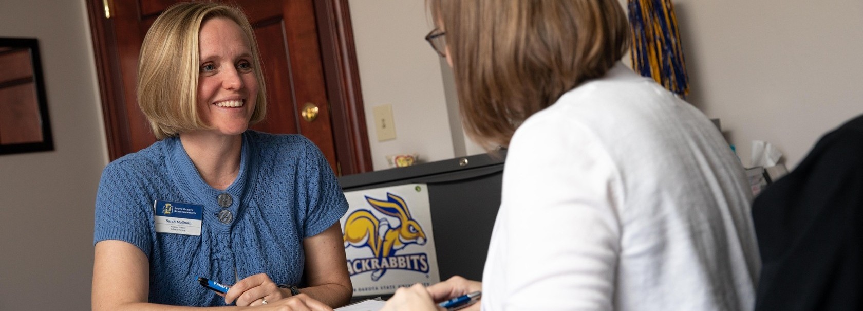 Student meeting with an advisor.